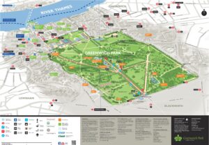 Plan de Greenwich Park à Londres.