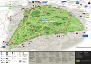 Plan de Richmond Park à Londres.