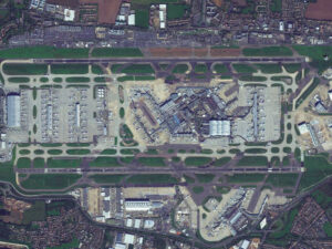 Image satellite de l'aéroport d'Heathrow.