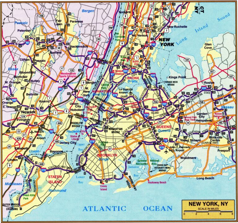 La Ville De New York Sur La Carte Du Monde