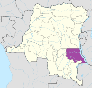 Carte de localisation du Tanganyika.