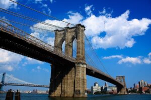 Vue du pont de Brooklyn depuis Manhattan.