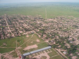Vue aérienne de Kamina, chef lieu de la province du Haut-Lomami.