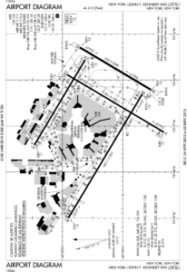 Schéma de l'aéroport international de New York - John-F.-Kennedy.