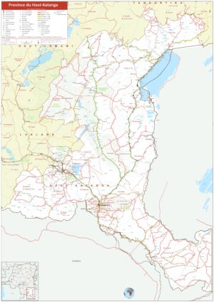 Carte de la province du Haut-Katanga