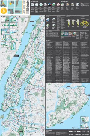 Carte du réseau cyclable de la ville de New York