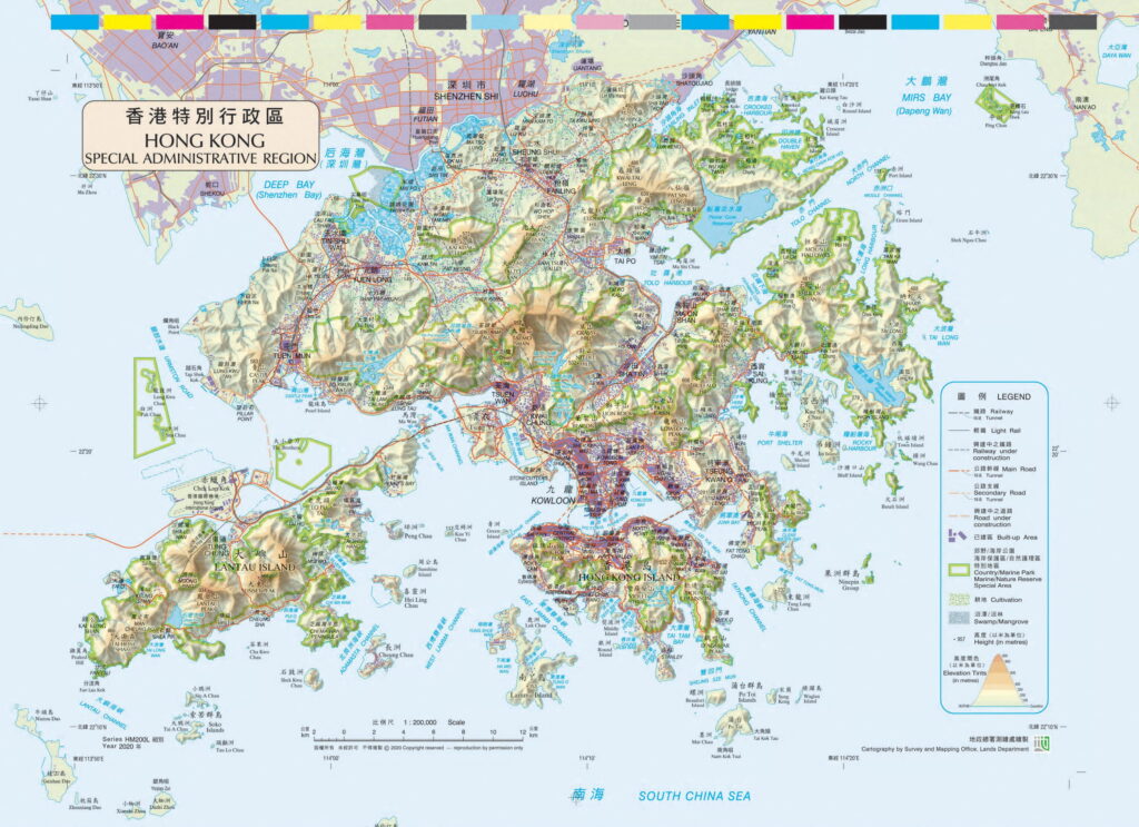 Carte de Hong Kong.