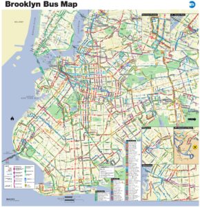 Plan du réseau de bus de Brooklyn.