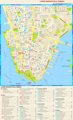 Carte de Lower Manhattan, New York City