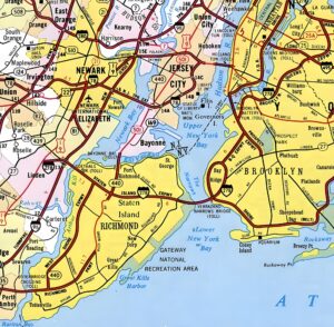 Carte du port de New York