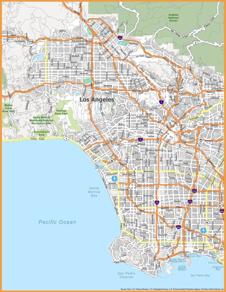 Carte de Los Angeles.