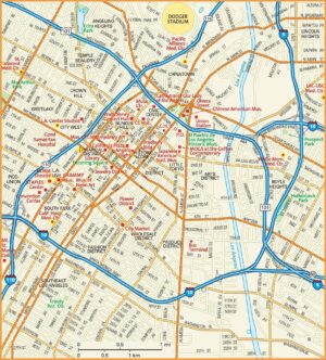 Carte du centre-ville de Los Angeles