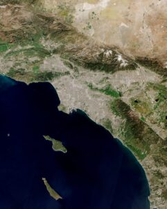 Image satellite du Grand Los Angeles.