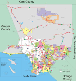 Carte du comté de Los Angeles