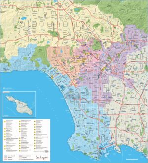 Carte touristique de Los Angeles