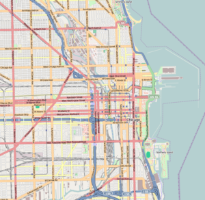 Carte de Downtown Chicago