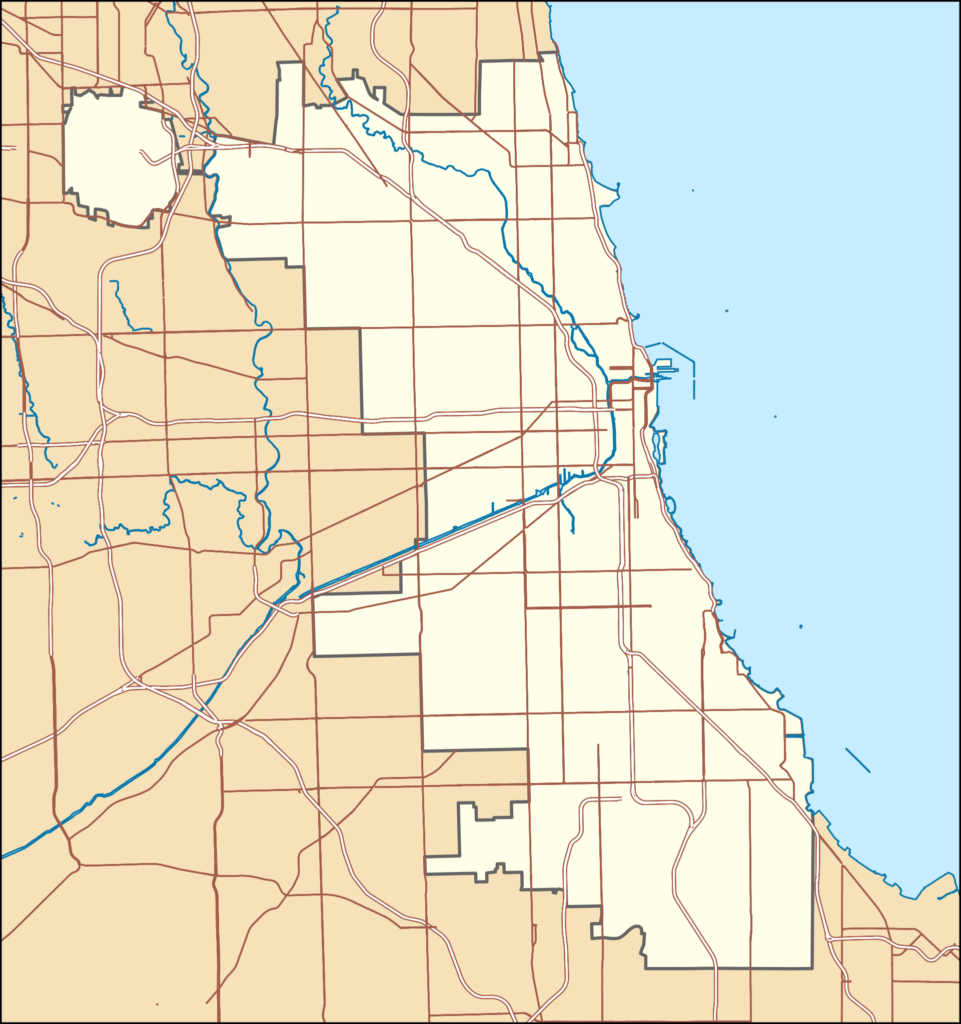 Carte vierge de Chicago.