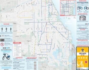 Carte des pistes cyclables de Chicago