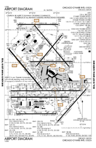Plan de l'aéroport O'Hare.