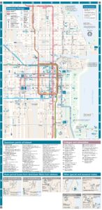 Plan des transports en commun du centre-ville de Chicago.