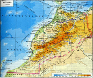 Carte physique du Maroc