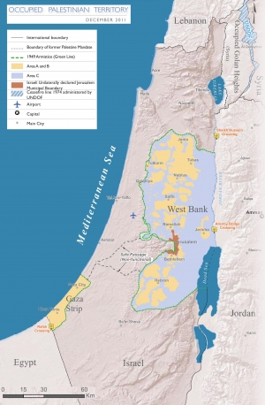 Carte des Territoires palestiniens