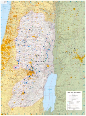 Carte de la Cisjordanie
