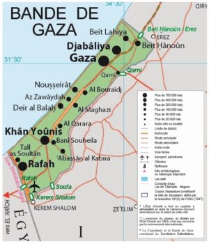 Quelles sont les principales villes de la bande de Gaza ?