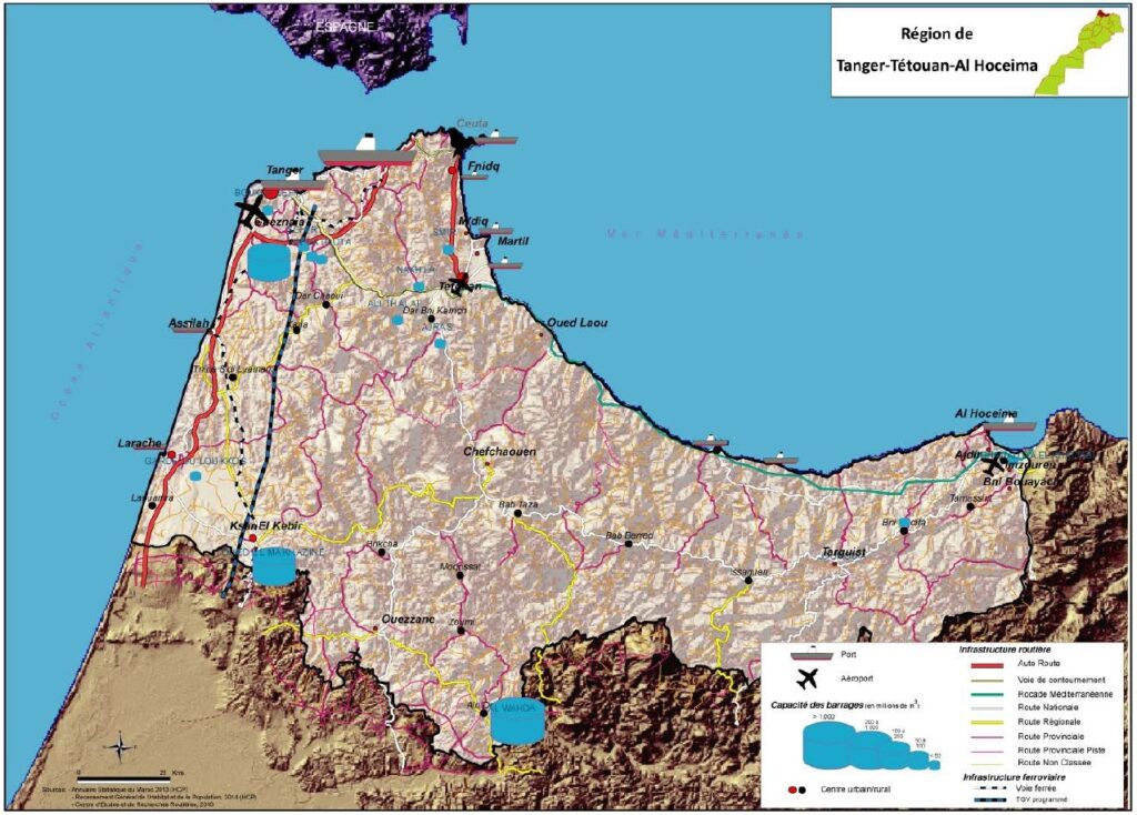 Carte de TangerTétouanAl Hoceïma