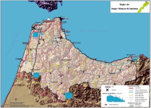 Carte des principales infrastructures de Tanger-Tétouan-Al Hoceïma.