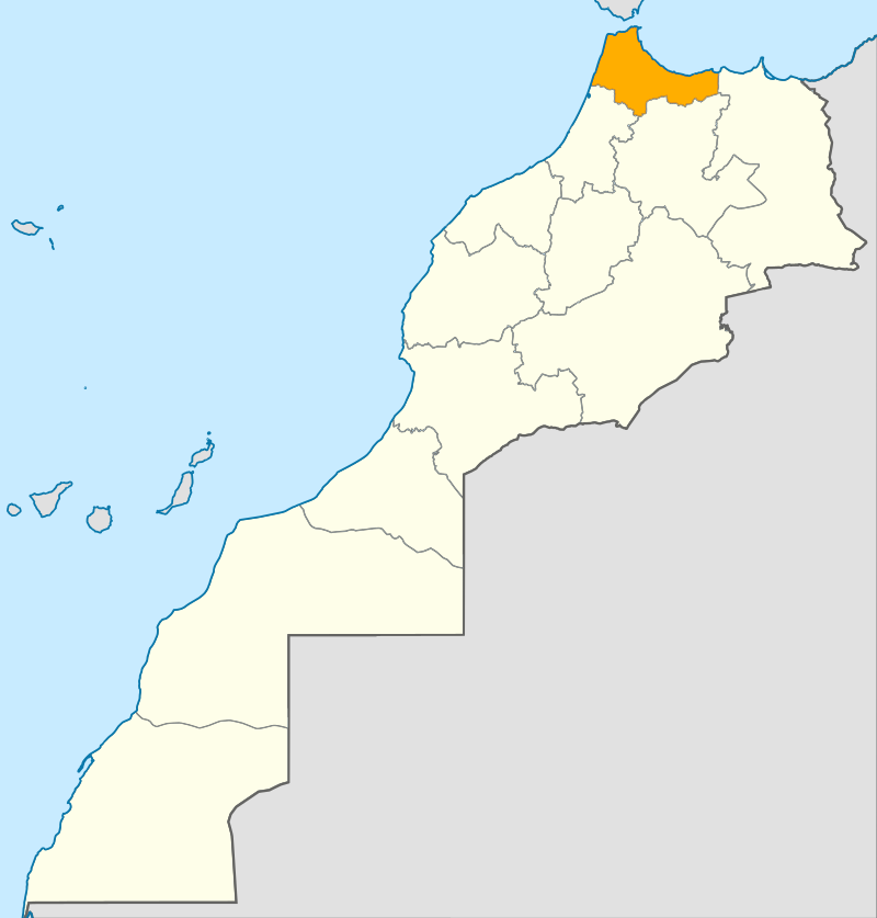 Carte de localisation de Tanger-Tétouan-Al Hoceïma.