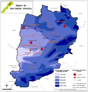 Climat et précipitations de Béni Mellal-Khénifra