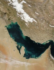 Image satellite du golfe Persique.