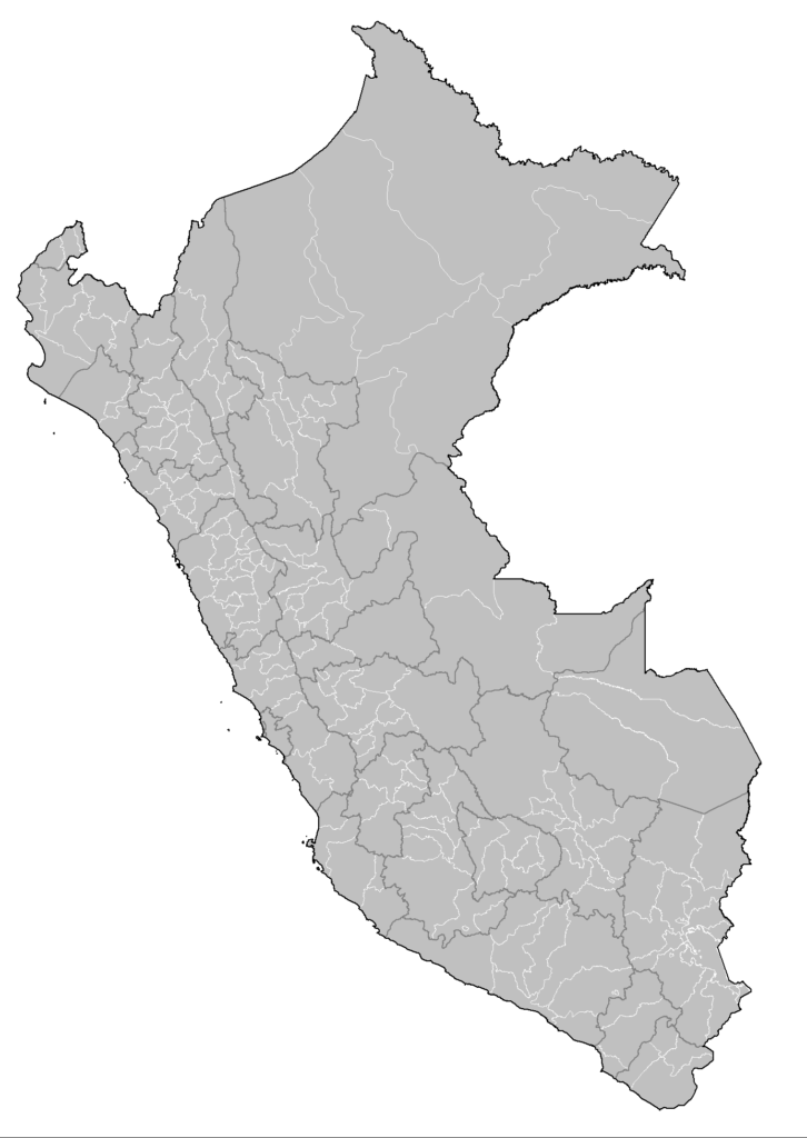Carte des provinces du Pérou.