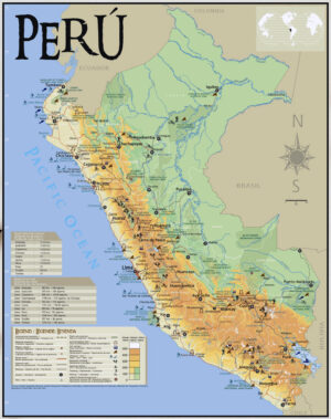 Carte touristique du Pérou