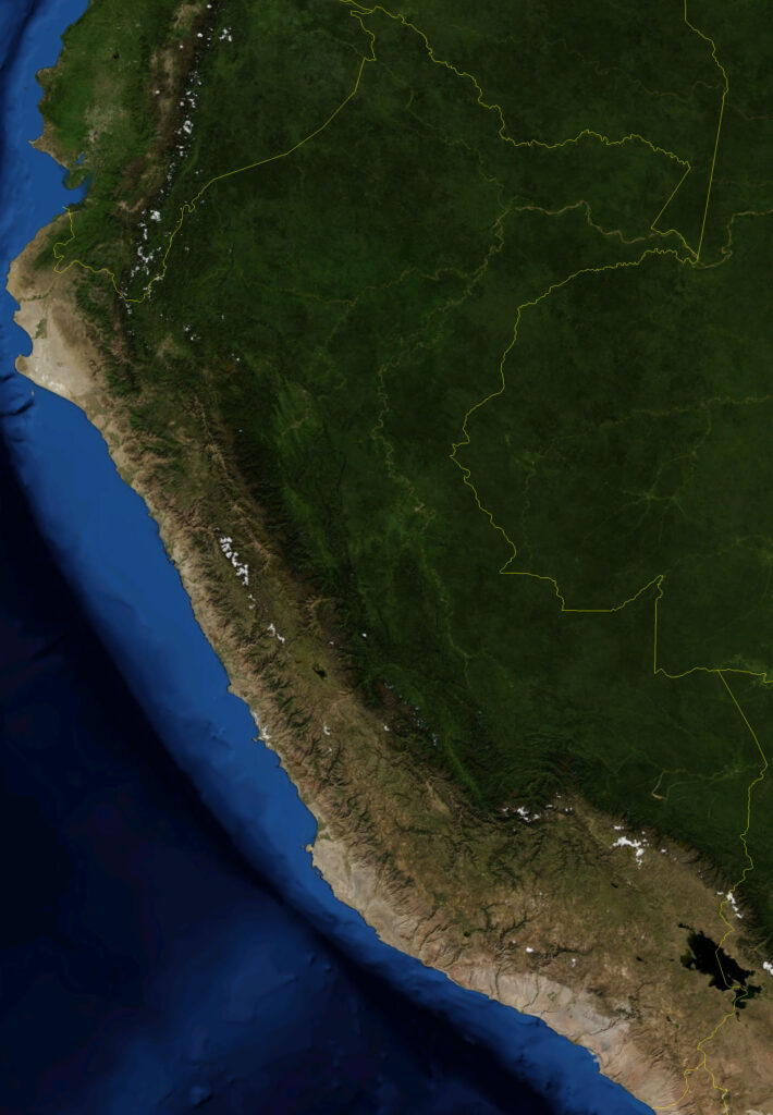 Image satellite du Pérou.