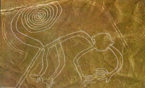 Géoglyphe de Nazca sous la forme d'un singe.