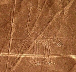 Reproduction d'un chien des lignes de Nazca.