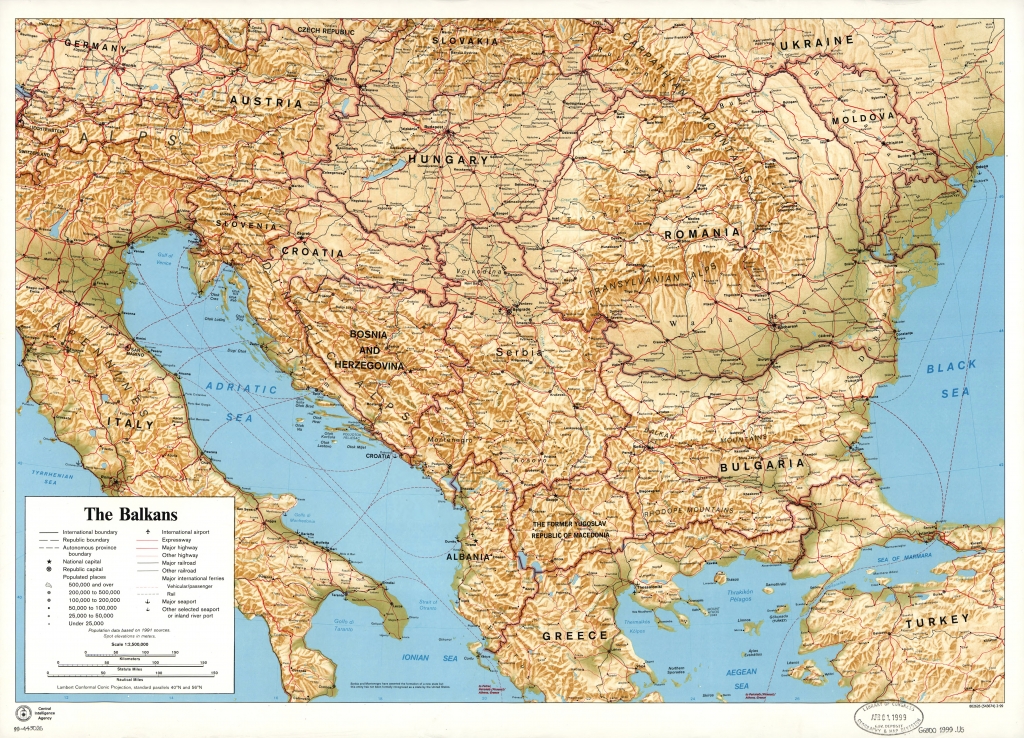 Carte des principales villes des Balkans