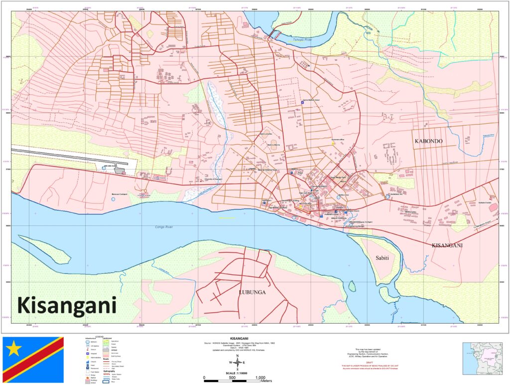 Carte de Kisangani.