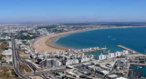 Vue depuis la Kasbah sur Agadir et la Marina.