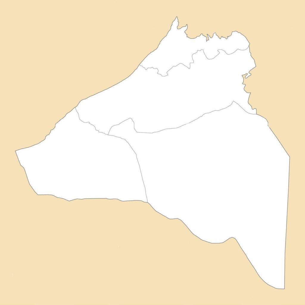Carte vierge de Guelmim-Oued Noun.