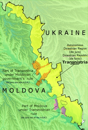 Carte de la Transnistrie