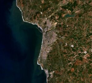 Vue satellite de la ville de Safi.