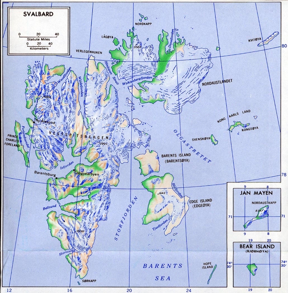 Carte du Svalbard