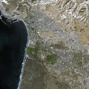 Vue satellite de la ville d'Agadir.