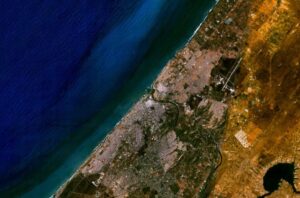 Vue satellite de la ville de Rabat.