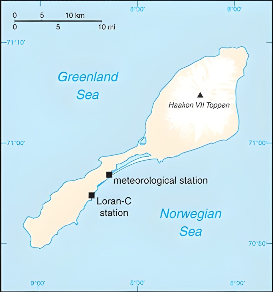 Carte de l'île de Jan Mayen