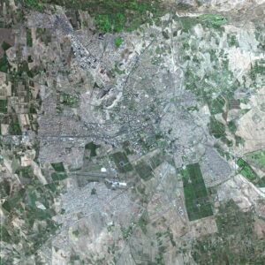 Vue satellite de la ville de Marrakech.