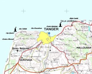 Plan d'accès routier de Tanger.